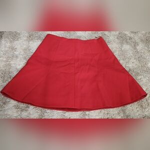 Womens J Crew Coral Fluted Lined Mini Skirt Size 2